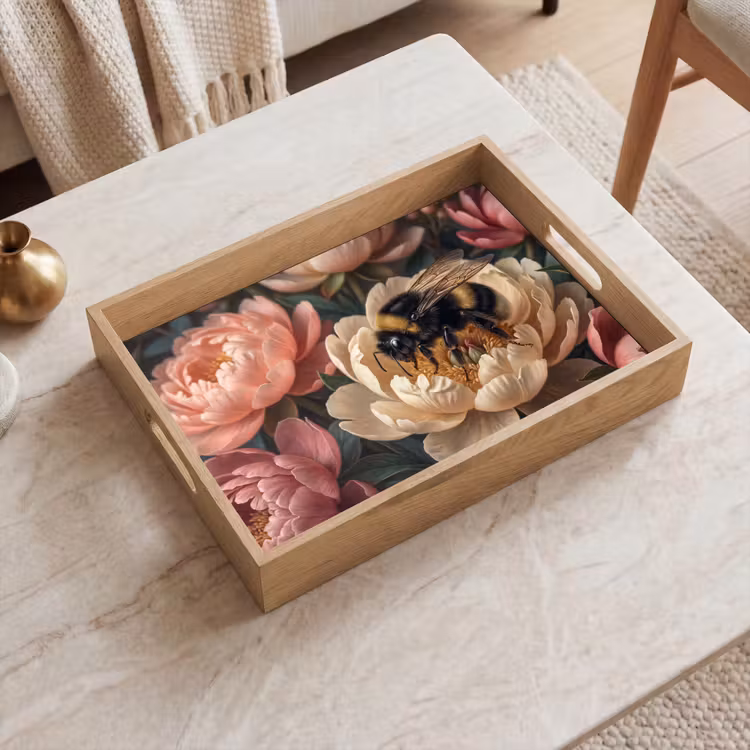 Vassoio - Fiori - Insetti - Natura - Rosa — 2