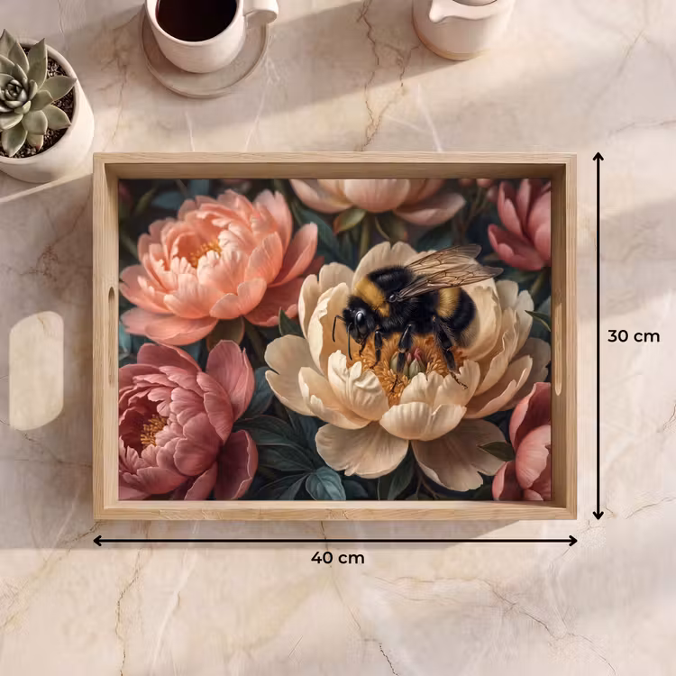 Vassoio - Fiori - Insetti - Natura - Rosa — 7