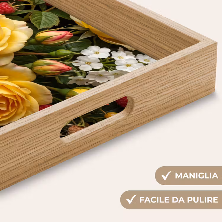Vassoio - Fiori - Mazzo - Natura - Classico - Giallo — 8