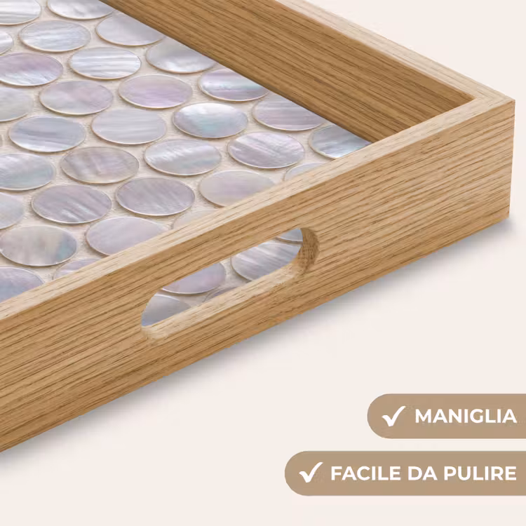 Vassoio - Motivo - Cerchi - Astratto - Moderno - Bianco — 8