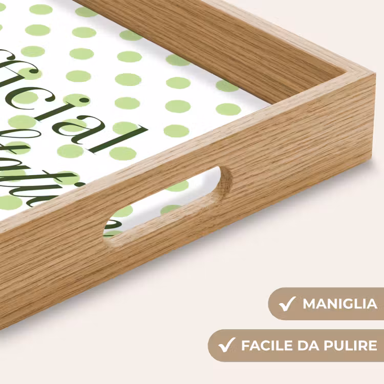 Vassoio - Snack Station - Verde - A pois — 8