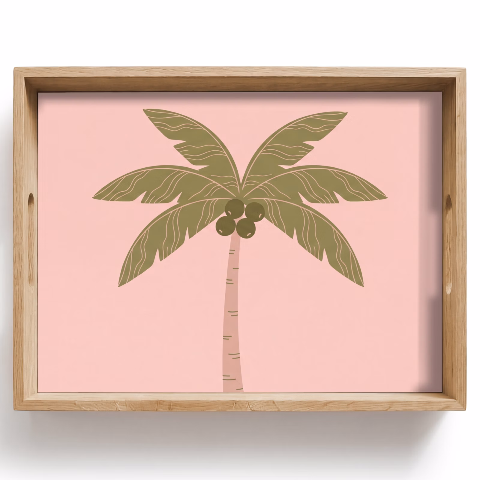 Vassoio - Albero - Palma - Natura - Illustrazione - Rosa — 1