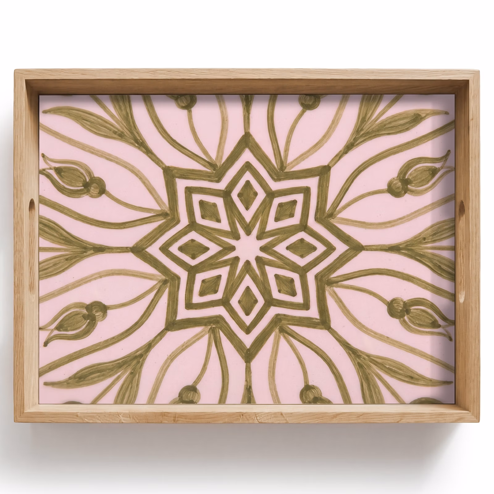 Vassoio - Motivo - Mandala - Decorazione - Astratto - Verde — 1