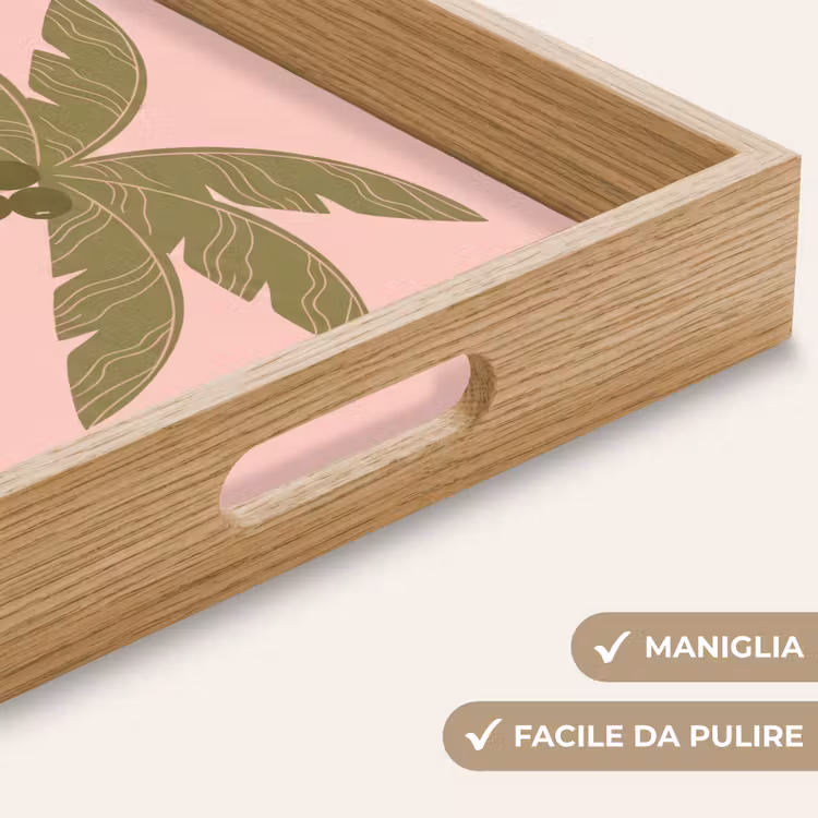 Vassoio - Albero - Palma - Natura - Illustrazione - Rosa — 8