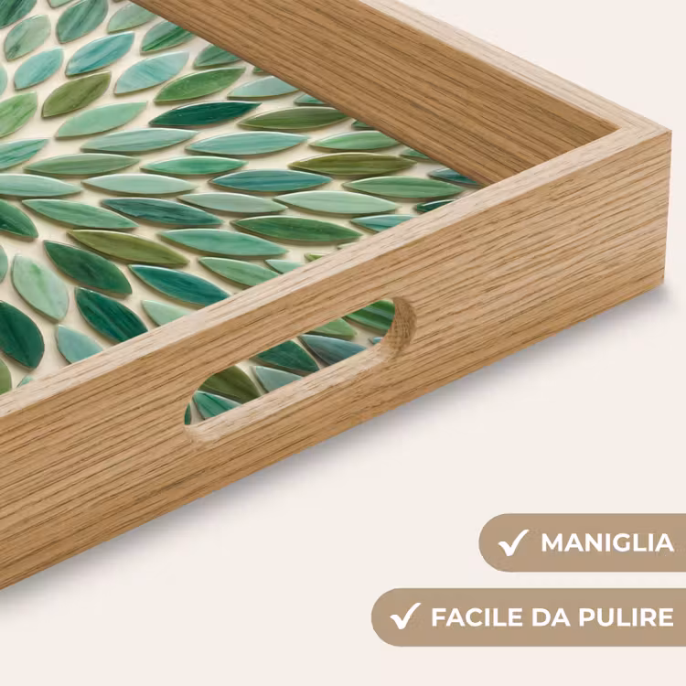 Vassoio - Motivo - Foglia - Verde - Astratto — 8