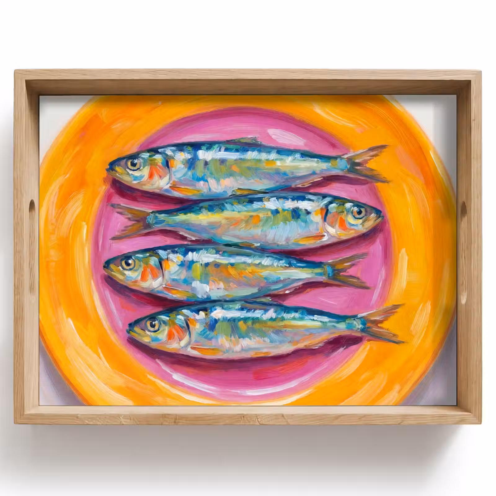 Vassoio - Pesce - Quattro - Cibo - Moderno - Colorato — 1