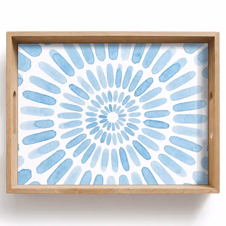 Vassoio - Abstract - Forme - Arte - Acquerello - Blu — 1