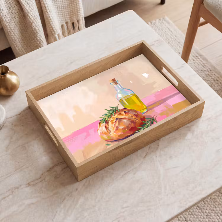 Vassoio - Cibo - Pane - Olio d'oliva - Astratto - Cucina — 2