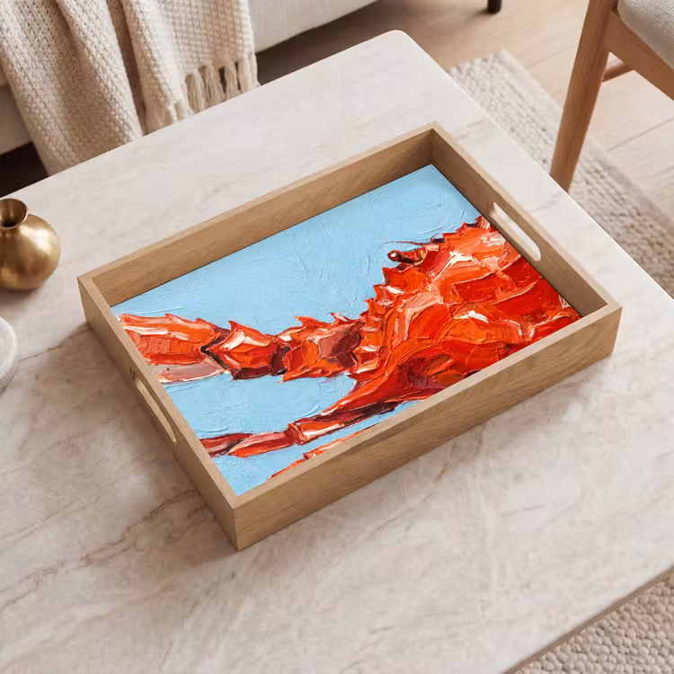 Vassoio - Granchio - Mare - Animali - Astratto - Rosso — 2
