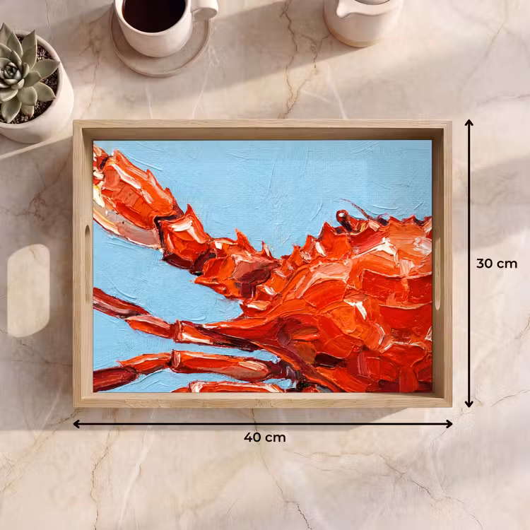 Vassoio - Granchio - Mare - Animali - Astratto - Rosso — 7