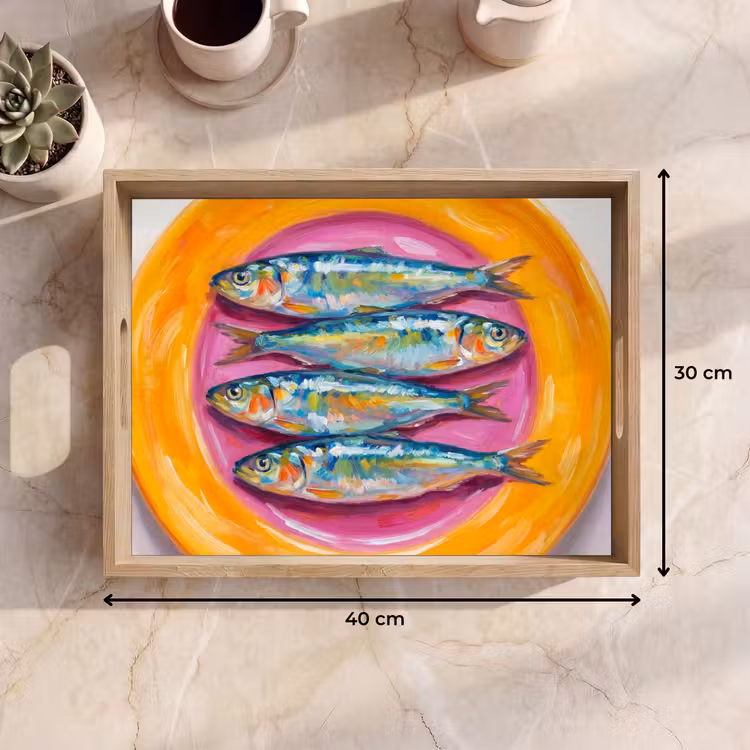 Vassoio - Pesce - Quattro - Cibo - Moderno - Colorato — 7