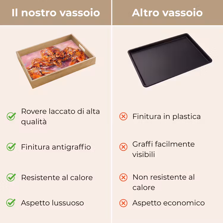 Vassoio - Vita marina - Aragosta - Spruzzi - Astratto - Rosa — 9